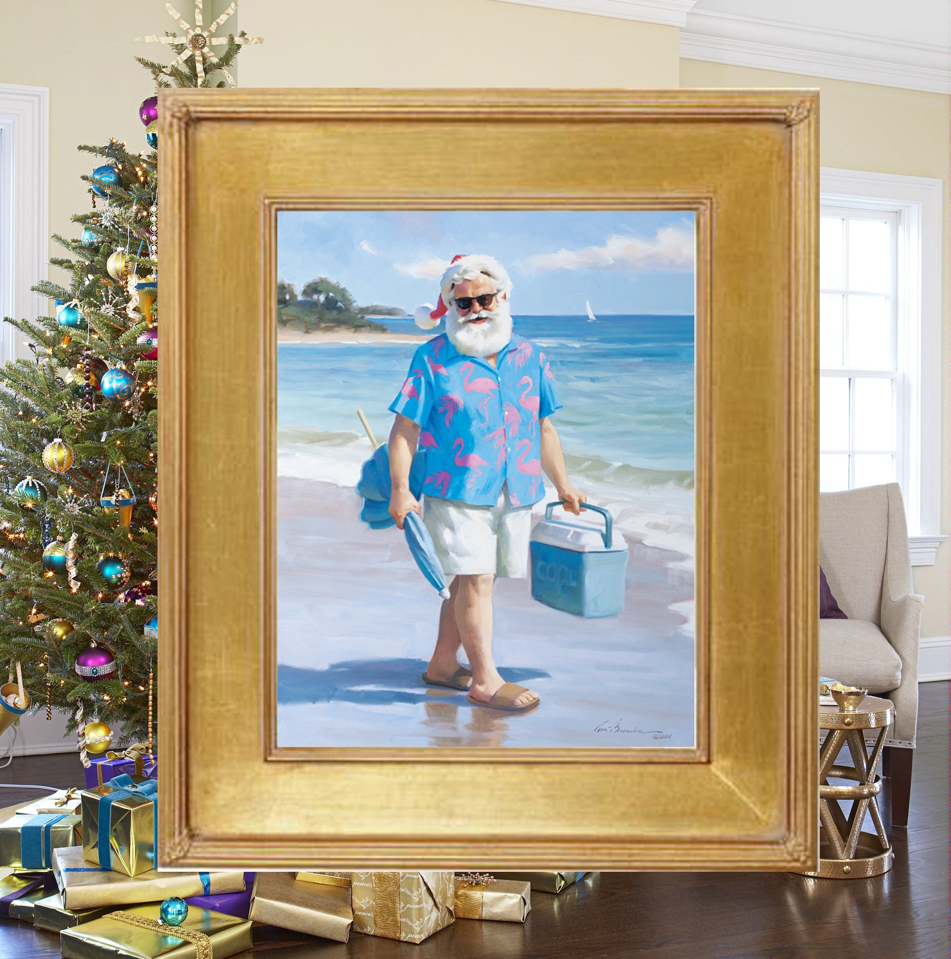 CD1030 Way Cool Canvas Giclee Small  - Framed 11"X 14"