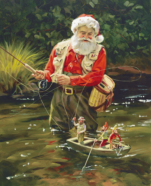 CC1016 Fishing Buddies - Unframed Canvas Giclee 11" X 14"