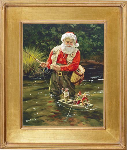 CA1016 Fishing Buddies Canvas Giclee Large  - Framed 16"X 20"