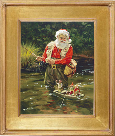 CA1016 Fishing Buddies Canvas Giclee Large  - Framed 16"X 20"