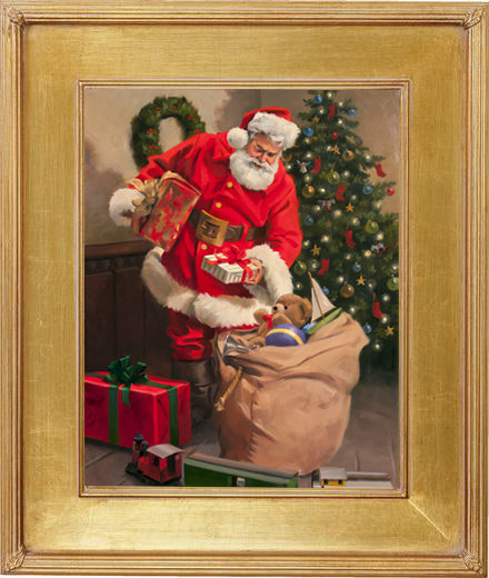 CD1038 A Special Gift For Santa Canvas Giclee Small  - Framed 11"X 14"