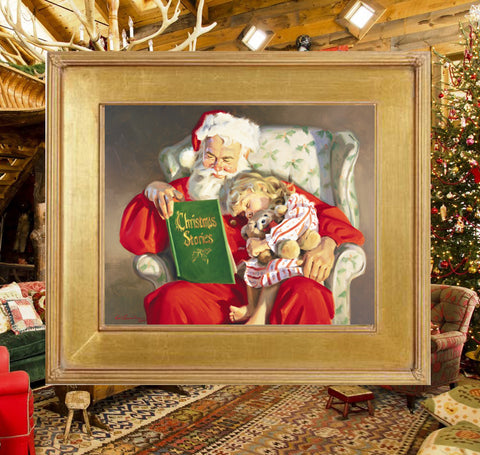 CA1013 Christmas Stories Canvas Giclee Large  - Framed 24" X 30"