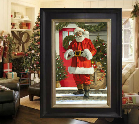 CA999 Christmas Is Here Again! Canvas Giclee Large - 32" X 20" Framed