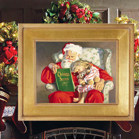 CA1013 Christmas Stories Small Canvas Giclee - Framed  11" X 14"