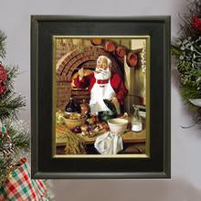 CA1021 Santa's Cuisine Canvas Giclee Large - Framed  24" X 24"