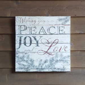 CH1007 Peace, Joy and Love Sign